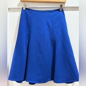 Forever 21 Royal Blue A-Line Flare Skirt Knee Length